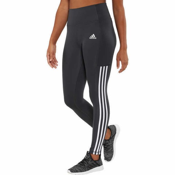 adidas Pants - Adidas Womens High Waist 7/8 3-Stripe Active Tight-(gray lengings) 1305918 GREY